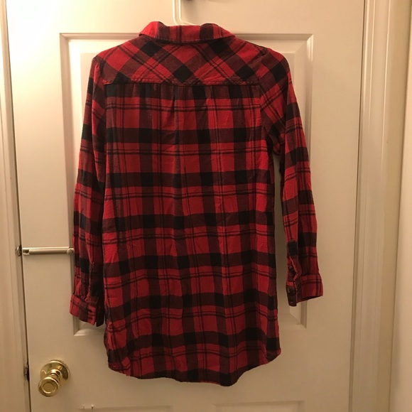 red plaid button down - Picture 2 of 4